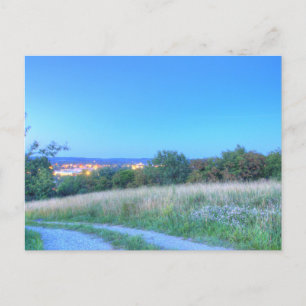 Cartão Postal Sunset sobre Red Hill, Dover, Ohio