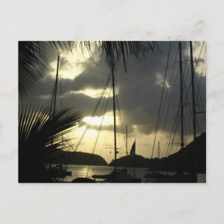 Cartão Postal Sunset sobre Sopers Hole