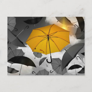 Cartão Postal Sunshine está a caminho, guarda-chuva avalanche