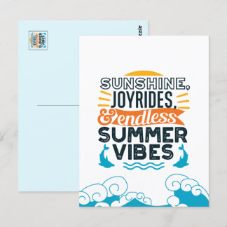 Cartão Postal Sunshine & Joyrides - Citação infinita das Víblias