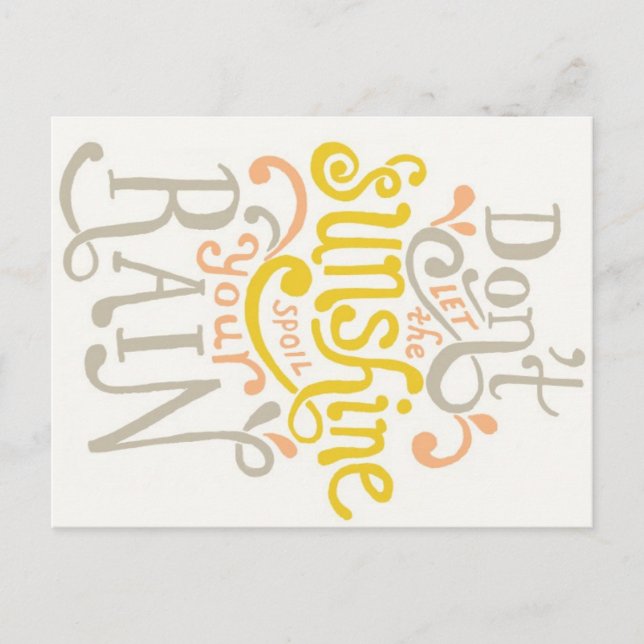 Cartão postal Sunshine & Rain (Frente)