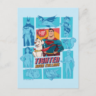 Cartão Postal Super-Animais & Liga da Justiça - Aprertem os Cola
