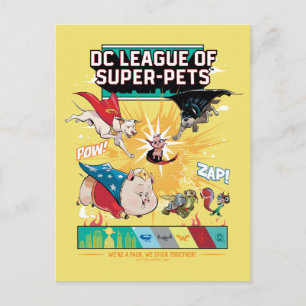 Cartão Postal Super-Animais: Somos Uma Matilha, Estamos Juntos!