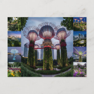 Cartão Postal Super árvores de viagem de Singapura.