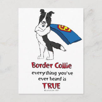 Cartão Postal Super Border Collie Black
