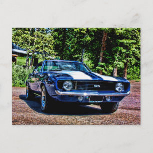 Cartão Postal Super esporte de chevy de 1969 SS Camaro