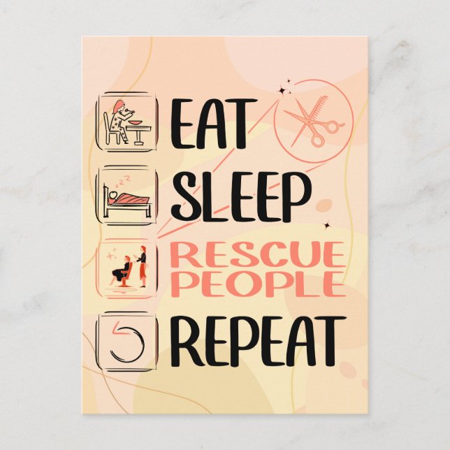 Cartão Postal "Super Hairdresser / Hair Stylist" - Presente de S (Frente)