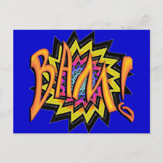 Cartão Postal Super herói BAM!