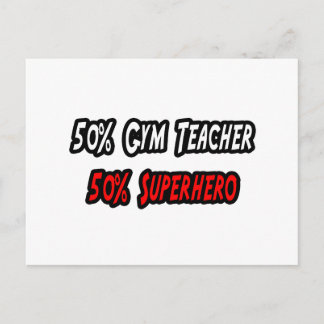 Cartão Postal Super-herói do professor Gym