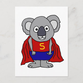 Cartão Postal Super-Herói do Urso Koala