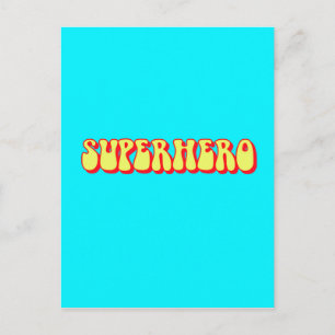 Cartão Postal Super-herói Retro