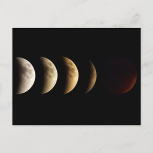 Cartão Postal Super Lua, Lua de Sangue, Eclipse Lunar, 2015