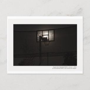 Cartão Postal Super Moon Basketball Hoop Playground Backboard