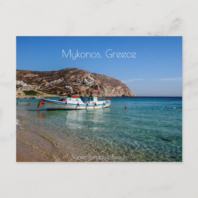 Cartão Postal Super Paradise Beach (Frente)