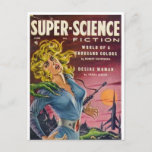 Cartão Postal Super Science 5<br><div class="desc">Enviem saudações postais aos amigos nesta incrível e clássica imagem de ficção da Pulp Science do 1920,  1930,  1940 e 1950!</div>