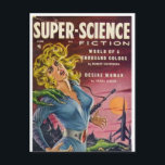 Cartão Postal Super Science 5<br><div class="desc">Enviem saudações postais aos amigos nesta incrível e clássica imagem de ficção da Pulp Science do 1920,  1930,  1940 e 1950!</div>