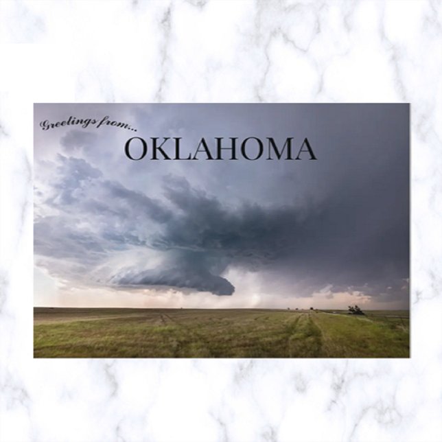 Cartão Postal Supercell Thunderstorm Over An Oklahoma Prairie (Criador carregado)