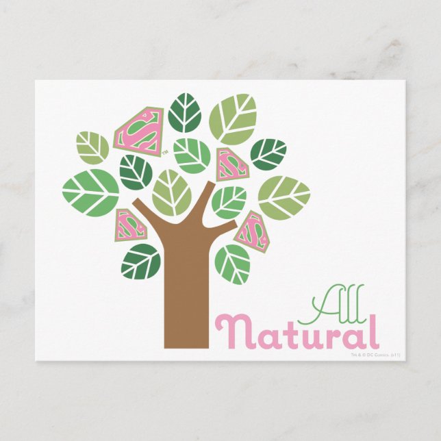 Cartão Postal Supergirl All Natural Tree (Frente)