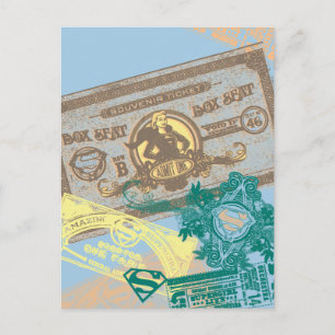 Cartão Postal Supergirl Box Seat Blue