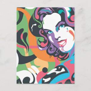 Cartão Postal Supergirl Color Splash Swirls 4