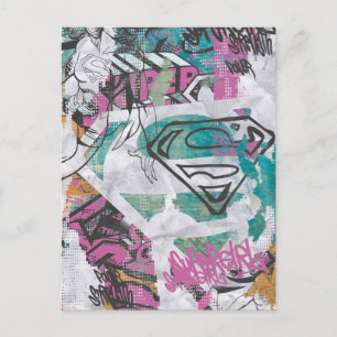 Cartão Postal Supergirl Comic Capers Pattern 11