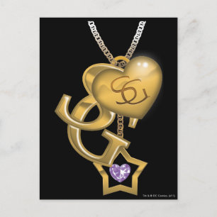 Cartão Postal Supergirl Dourado Locket