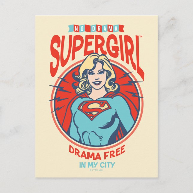 Cartão Postal Supergirl Drama Livre Em Minha Cidade (Frente)