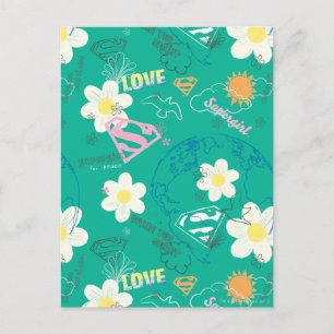 Cartão Postal Supergirl for Peace Pattern