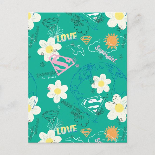 Cartão Postal Supergirl for Peace Pattern (Frente)