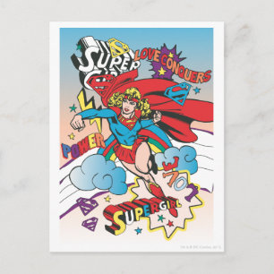 Cartão Postal Supergirl Love Conquers