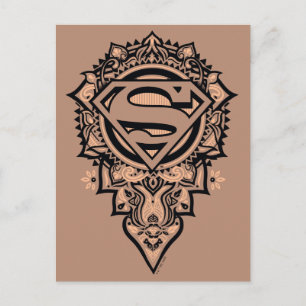 Cartão Postal Supergirl Mandala Graphic