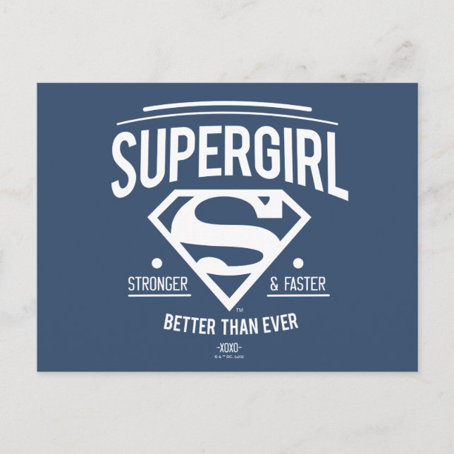 Cartão Postal Supergirl Melhor Do Que Nunca Gráfico Retroativo (Frente)