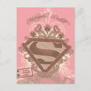 Cartão Postal Supergirl Metropolis Balé Rosa
