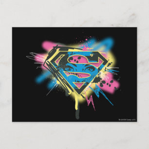 Cartão Postal Supergirl Paint e Derramares