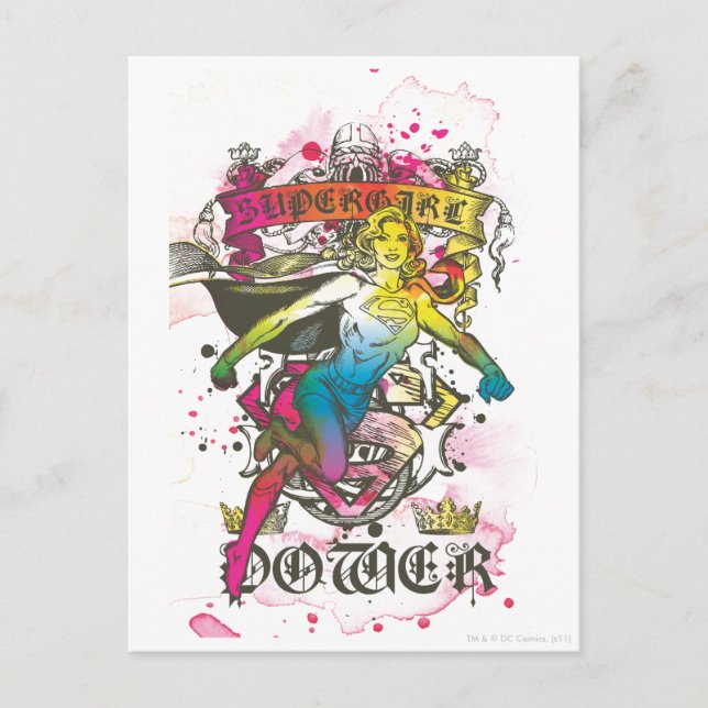Cartão Postal Supergirl Power (Frente)