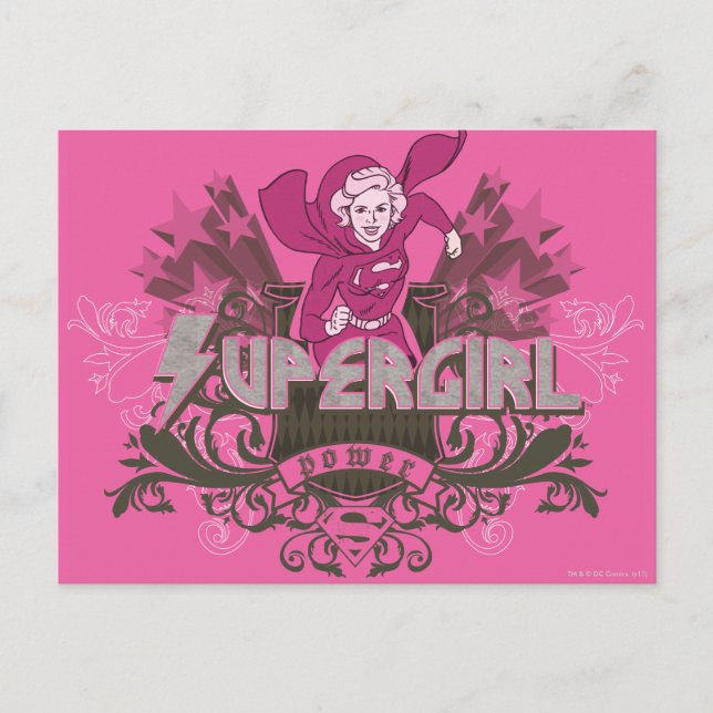 Cartão Postal Supergirl Power 2 (Frente)