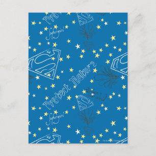 Cartão Postal Supergirl Proteger o padrão da natureza