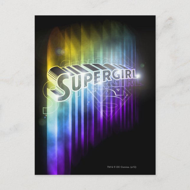 Cartão Postal Supergirl Rainbow (Frente)