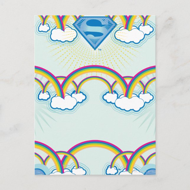Cartão Postal Supergirl Rainbow Pattern (Frente)