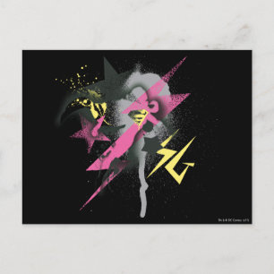 Cartão Postal Supergirl Spray Paint