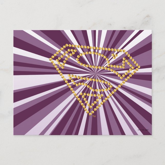 Cartão Postal Supergirl Studed S-Shield (Frente)