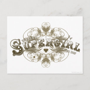Cartão Postal Supergirl What's a Girl to Do Brown