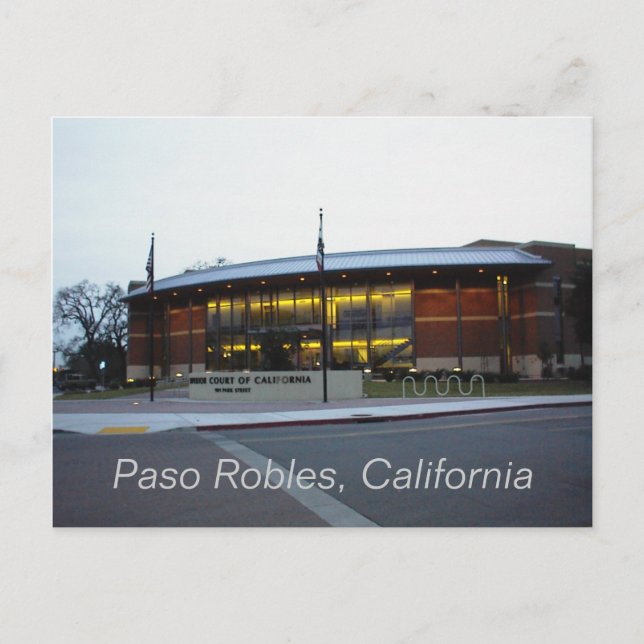 Cartão postal: Superior Court, Paso Robles, Califó (Frente)