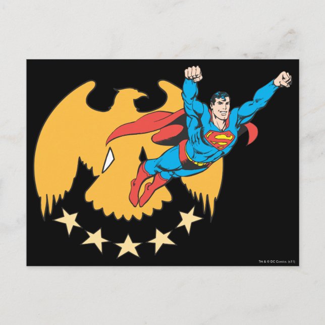 Cartão Postal Superman & Eagle (Frente)