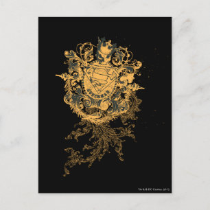 Cartão Postal Superman Estilizado Logotipo de bege cardíaco la