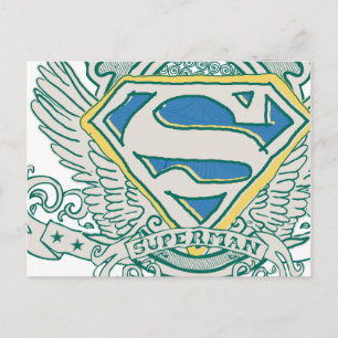 Cartão Postal Superman Estilizado   Logotipo de repouso esboçad