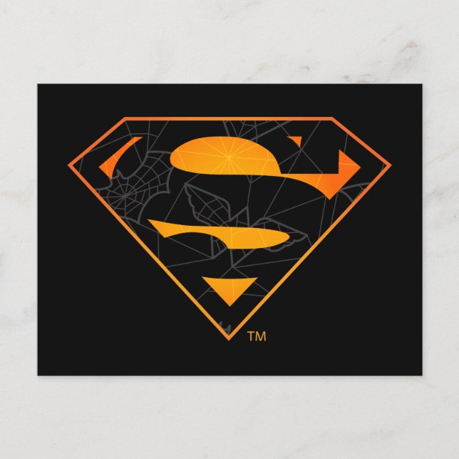Cartão Postal Superman | Logotipo inspirado no Halloween (Frente)