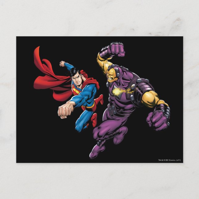 Cartão Postal Superman Luta Contra Inimigo 2 (Frente)