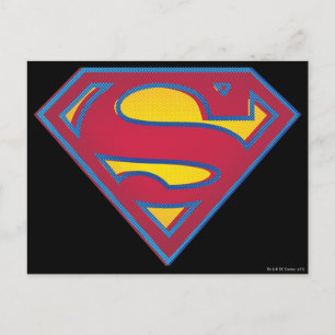 Cartão Postal Superman S-Shield Logotipo ponto