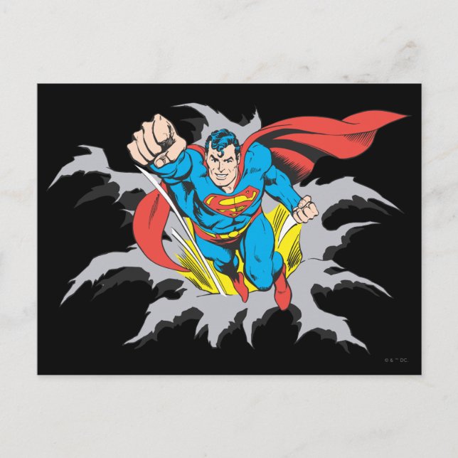 Cartão Postal Superman Tears Thru (Frente)